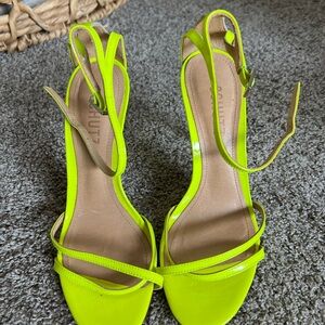 Schutz Women's Neon Yellow Strappy Heels